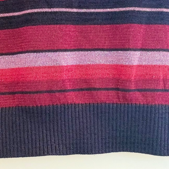 Kate Spade New York Striped Short-Sleeve Knit Top – Button Shoulder Detail Small - Picture 5 of 6